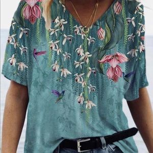 Brand new V neck summer ladies shirt